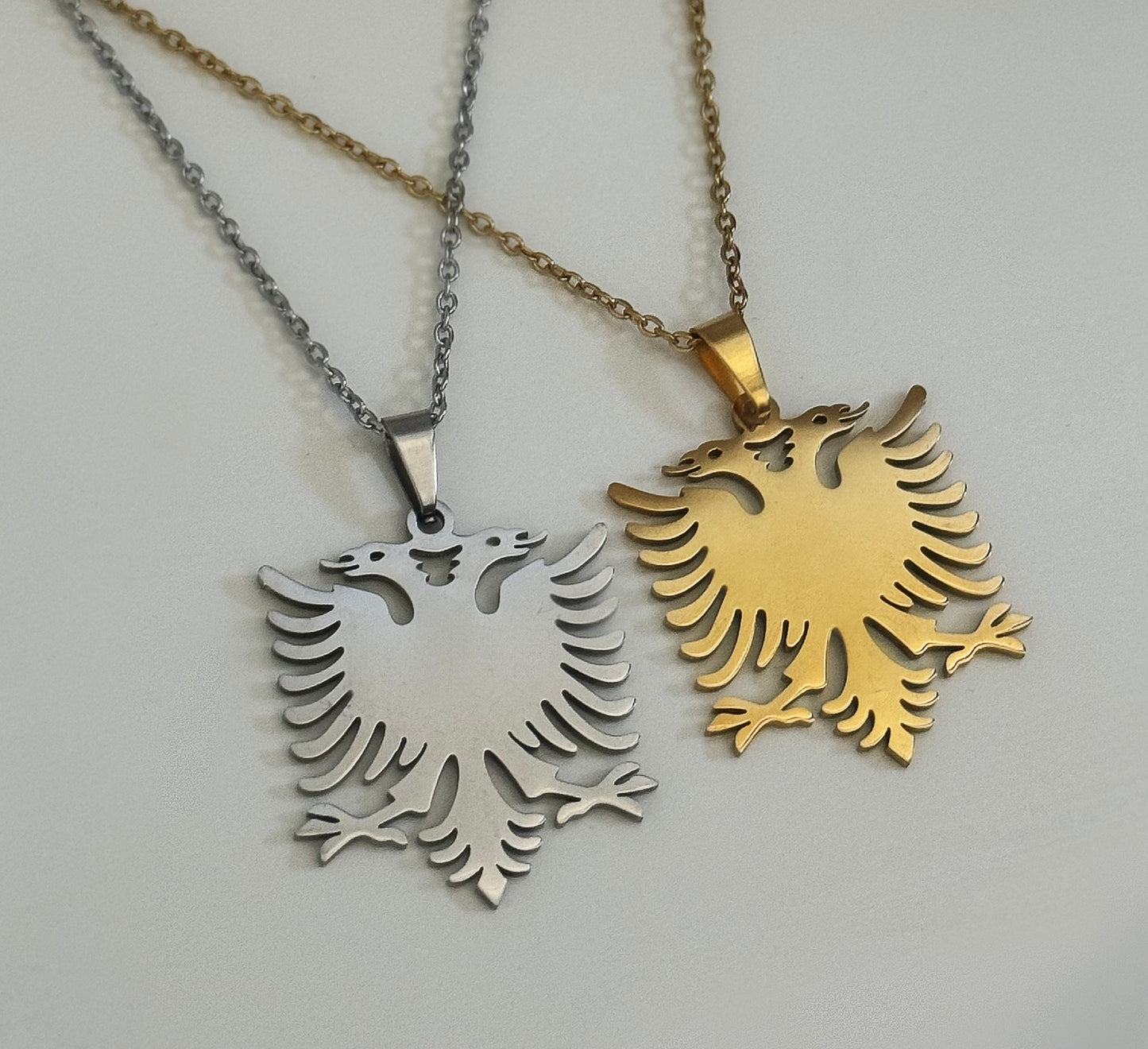 Silver Albanian Eagle Pendant on chain